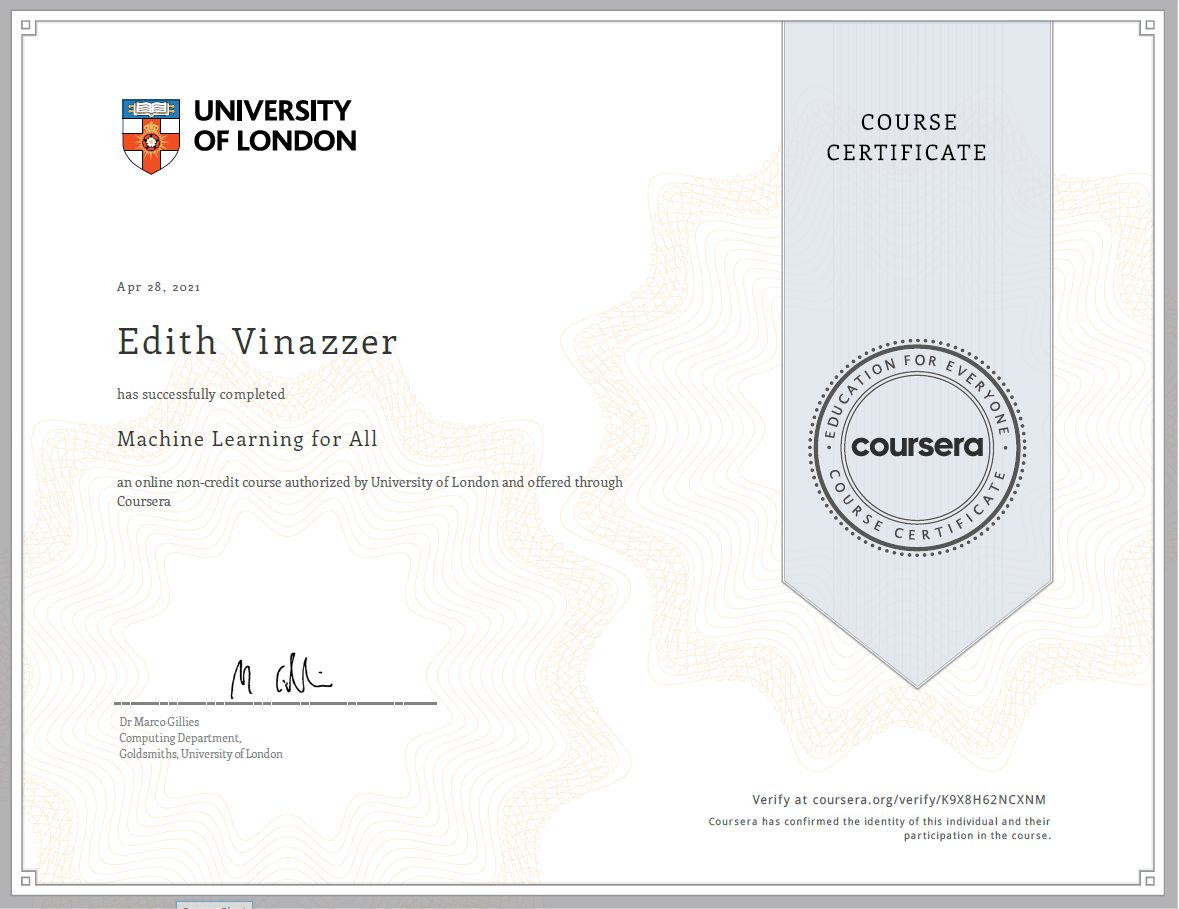 Machine-Learning-Kurs-Zertifikat-Edith-Vinazzer